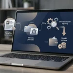 Neutralna ilustracja wypłaty środków z dokumentem KYC i symbolem PLN
